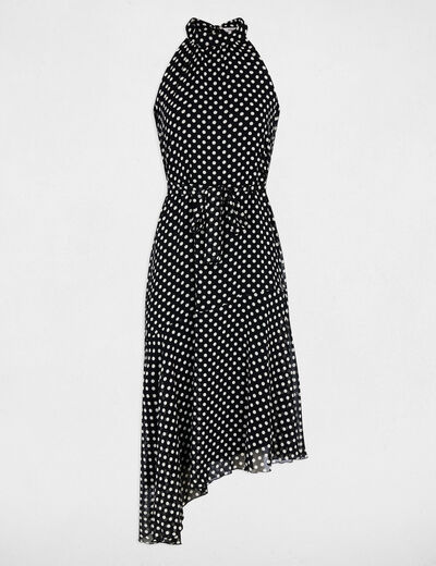 Flowy dress with high neck black women