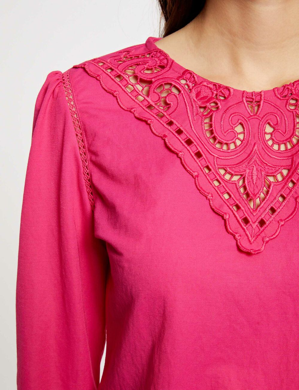 Long-sleeved t-shirt medium pink women