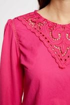 Long-sleeved t-shirt medium pink women