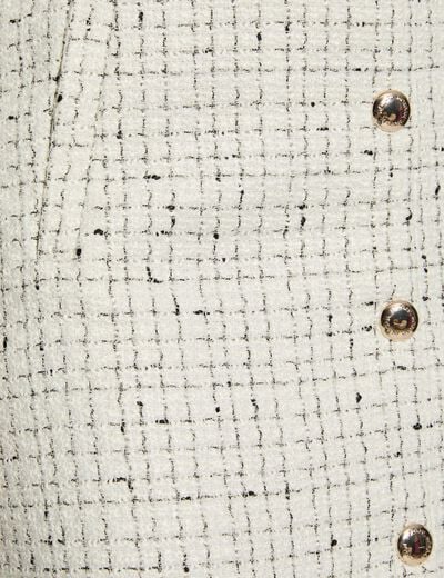 Fitted short skirt ivory women