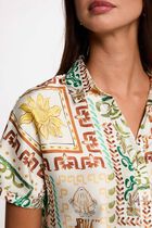 Satin printed shirt multicolor women