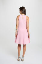 Knitted trapeze dress light pink women
