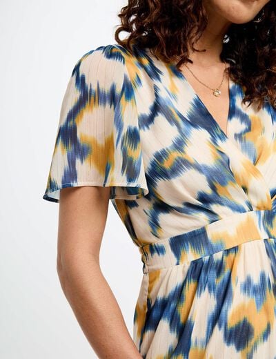 Printed maxi straight dress multicolor women