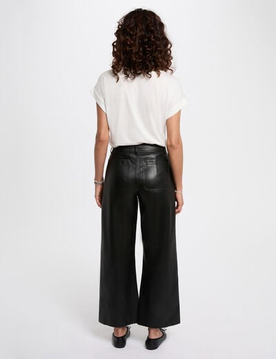 Cropped t-shirt with rhinestones white women