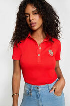Short-sleeved t-shirt bright red women