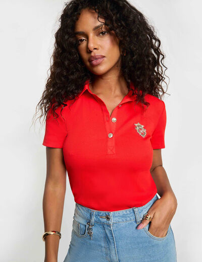 Short-sleeved t-shirt bright red women