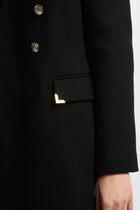 Double breasted coat black women
