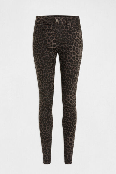 Skinny jeans leopard print multico ladies'