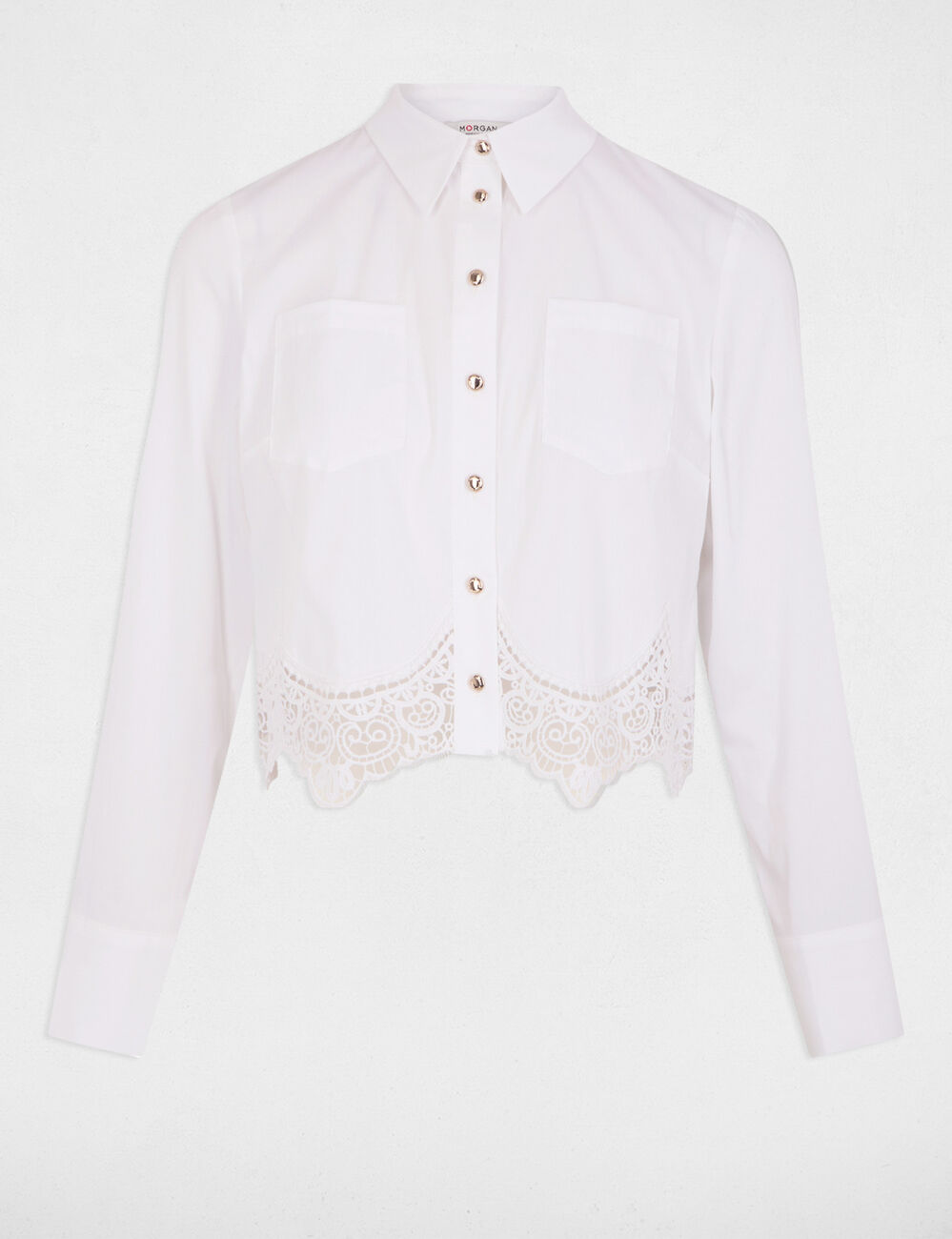 Long-sleeved shirt white women