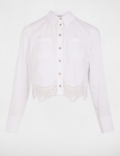 Long-sleeved shirt white women