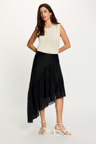 Sleeveless ribbed top cream women