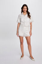 Short-sleeved shirt white women