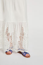Maxi skirt lace detail white women