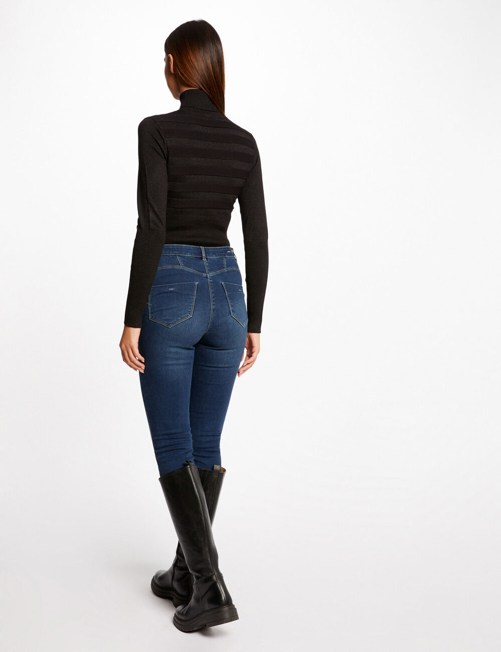 Long-sleeved jumper with turtleneck black women