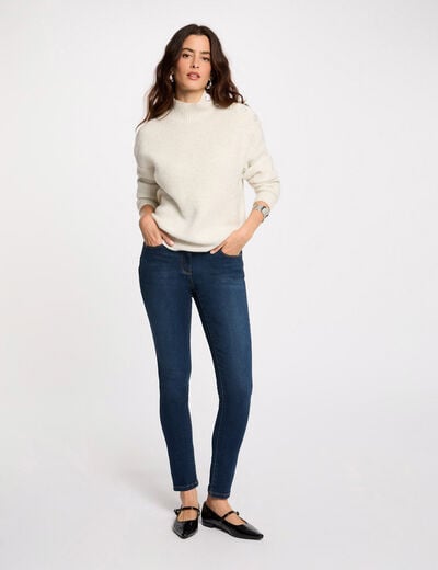 Standard waisted slim jeans raw denim women