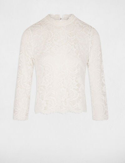 T-shirt 3/4-length sleeves ecru women