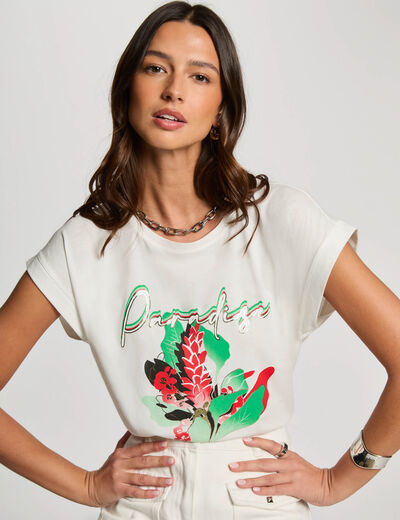 T-shirt with message white women