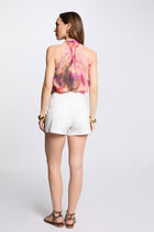 Sleeveless printed blouse multicolor women