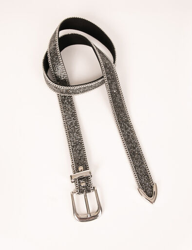 belt with rhinestones and chains light grey women Belt with rhinestones and chains light grey women
