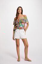 Printed sleeveless top multicolor women