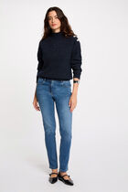 Standard waisted slim jeans denim stone women