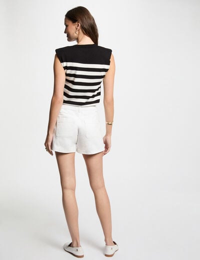 Striped sleeveless jumper black women