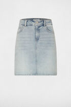 Jupe courte en jean jean bleached femme