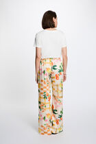 Embroidered round neck t-shirt white women