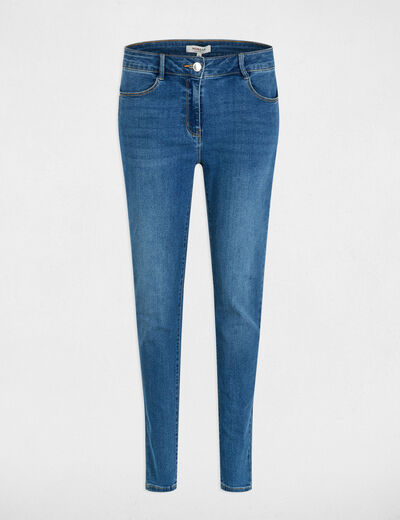 Standard waisted slim jeans stone wash denim women
