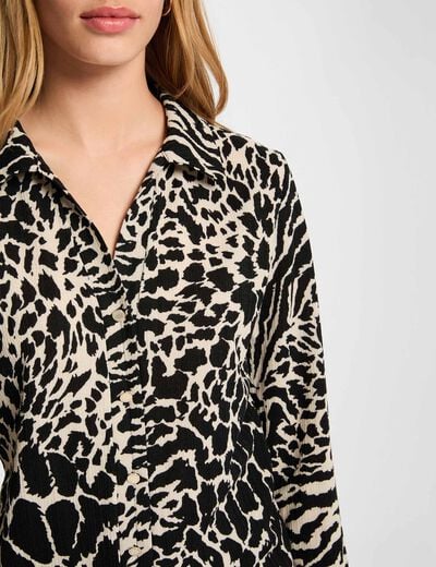 Fitted shirt with notched collar multicolor women