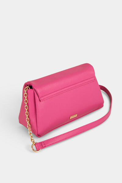 Cross body bag with chains pink ladies'