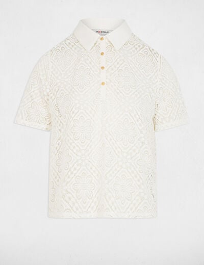 Short-sleeved polo white women