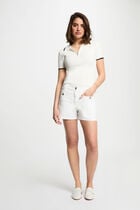 Short-sleeved jumper white women
