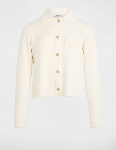 Long-sleeved cardigan ivory women