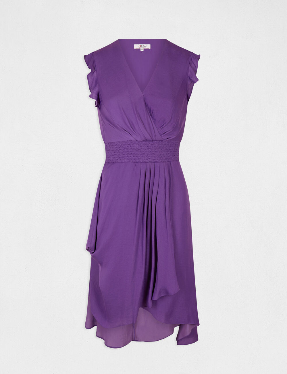 Sleeveless loose straight dress dark purple women