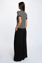 Striped t-shirt with round neck black women