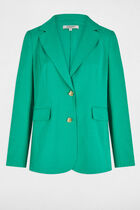 Loose blazer emerald green women
