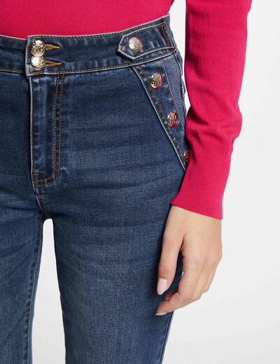 Slim jeans with buttons stone denim ladies'