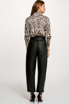 High-waisted wide trousers black women