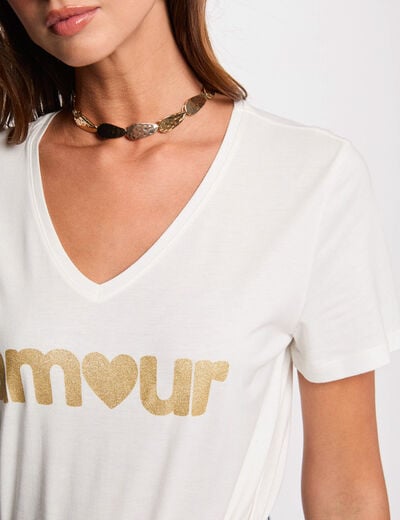 Slogan T-shirt white women