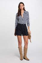 Long-sleeved blouse white women
