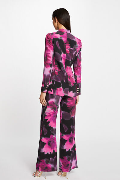 Loose wide leg trousers floral print multico ladies'