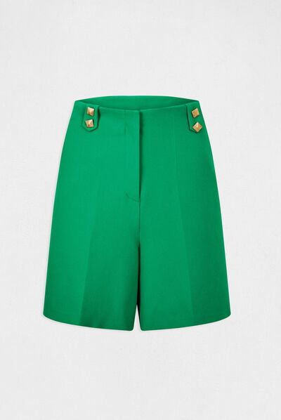 Straight city bermuda with darts green ladies'