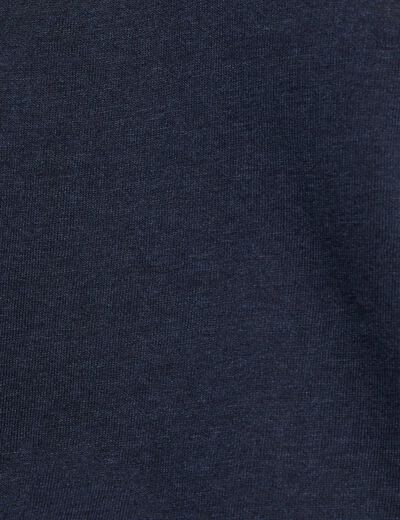 V-neck short-sleeve t-shirt navy blue women