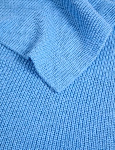 Knitted scarf blue women