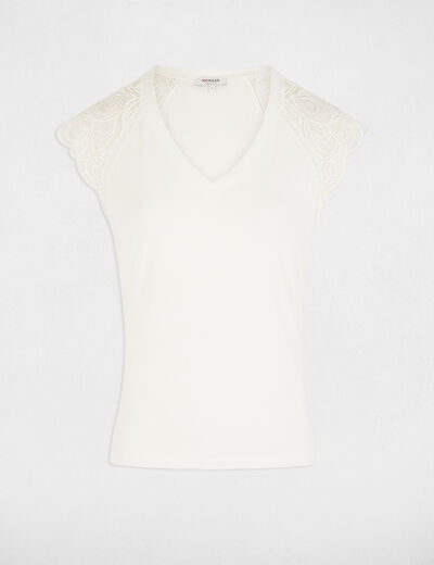 Short-sleeved t-shirt white women