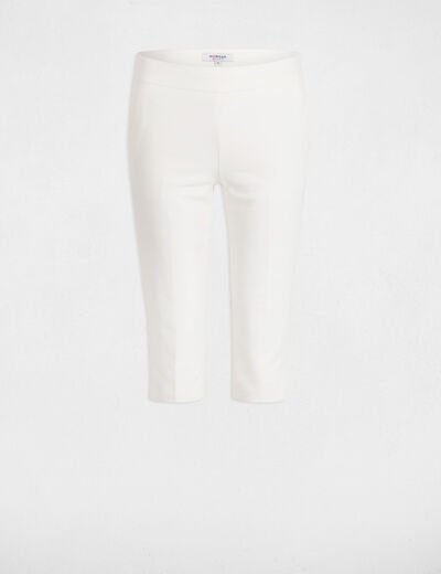 Slim cropped trousers white women