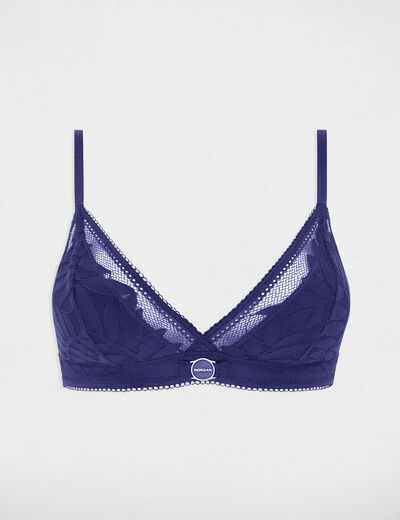 Soft bra navy blue women