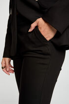 Pantalon ajusté noir femme