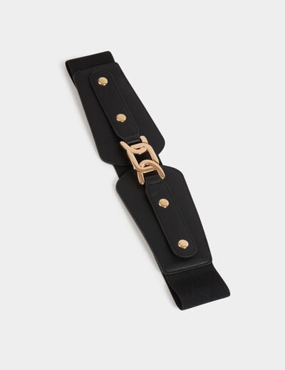 Studded wide belt black women